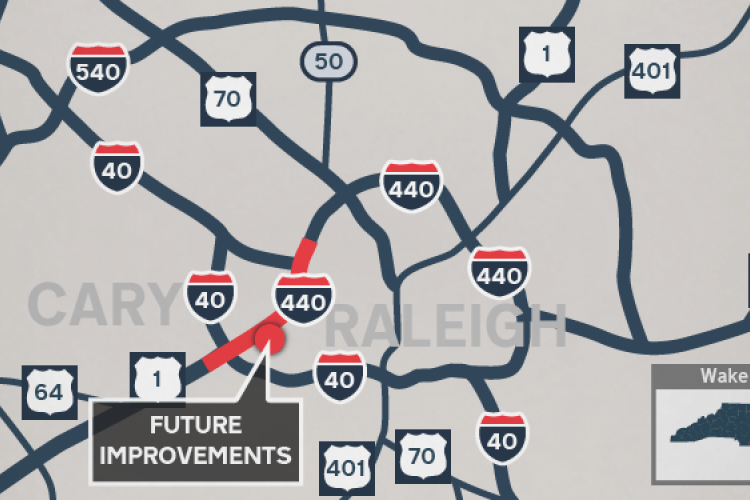 "Walnut to Wade" I-440 widening project in Raleigh set to start soon after DOT awards contract image
